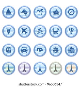 Blue web icons set 14