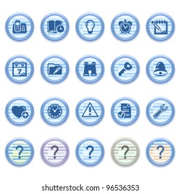 Blue web icons set 15
