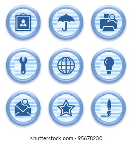 Blue web icons set 9