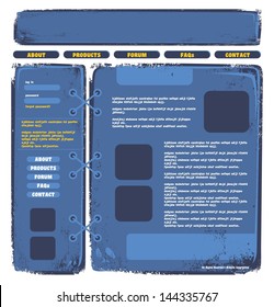 blue web page template