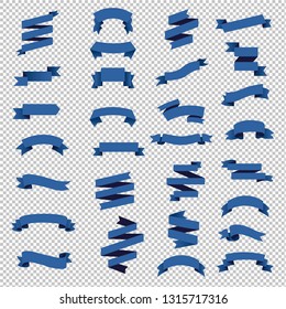 Fondo transparente de cinta web azul, iluminación vectorial