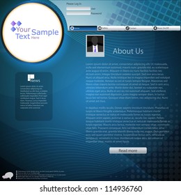 blue web site design template