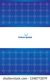 blue wedding invitation template, Thai Pattern,  Vector