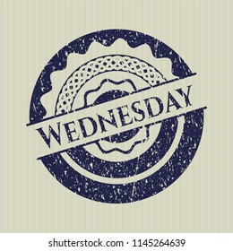 Blue Wednesday distressed rubber grunge seal