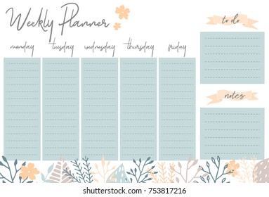 Cute Weekly Schedule Template from image.shutterstock.com