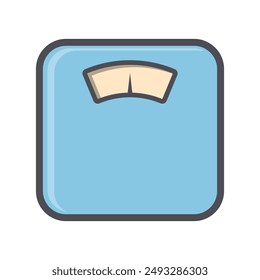 Blue weigh scales vector illustration