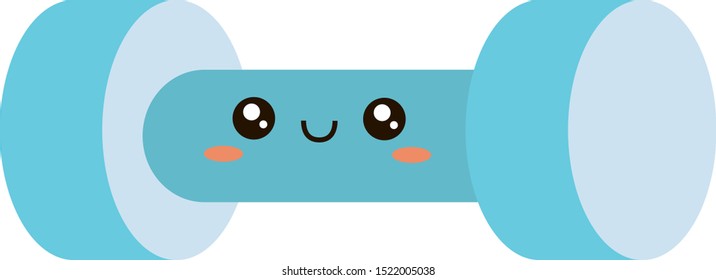 Peso azul, ilustração, vetor sobre fundo branco.