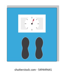 Blue weight on white background. Vector illustration.