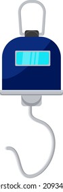 Blue Weight scale, illustration, vector on a white background.