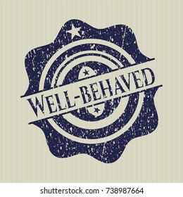 Blue Well-behaved distressed rubber texture