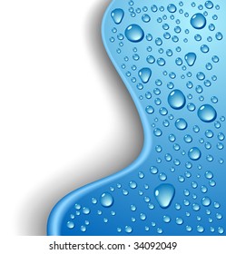 Blue Wet surface. Vector illustration.