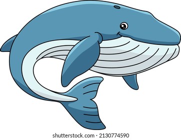 Blue Whale Cartoon Colored Clipart Illustration Stock Vector (Royalty ...