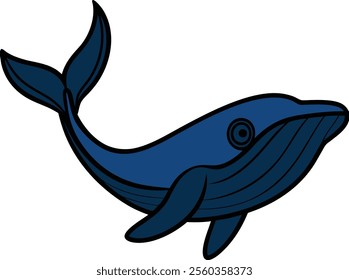 blue whale design art illustrator eps vector