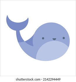 A Blue Whale Icon Design