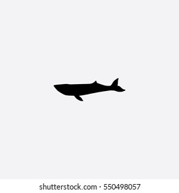 Blue Whale icon silhouette vector illustration

