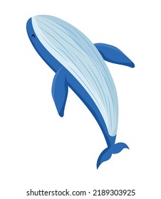 ilustración de ballena azul mientras salta