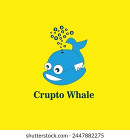 Blue whale logo for Bitcoin company