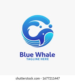 Blue whale logo design inspiration