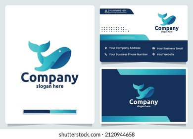 blue whale , logo design inspiration