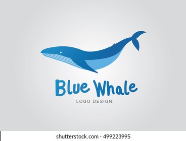 Design-Vektorillustration für Blauwale