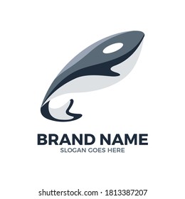 Blauwal, moderne Vektorgrafik-Logo-Vorlage