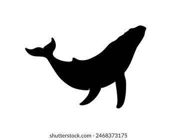 Blue whale silhouette, Whale silhouette, Blue whale icon set, Whale clipart.