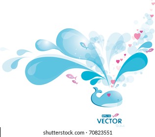 Blue whale spray, eps-10