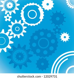 Blue wheel industrial background