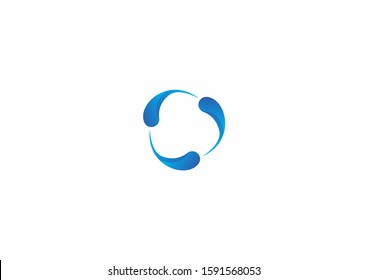 Blue Whirlpool design template. Modern style logo design concept.