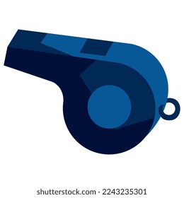 icono aislado del accesorio para silbatos azules