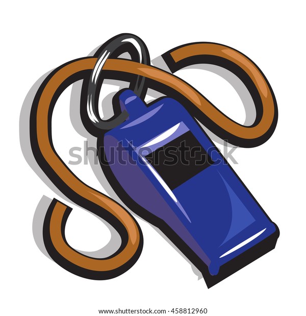 Blue Whistle Coach Vector Illustration Stock Vector (Royalty Free
