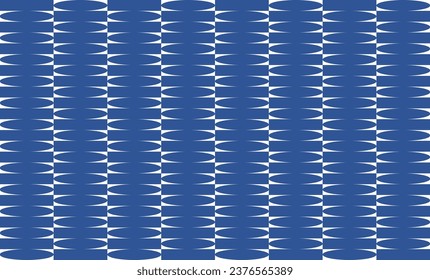 blue and white abstract background, attachment connection of oval and rectangle endless pattern, seamless replete , design for fabric print, block and dot patter print on t-shirt paint