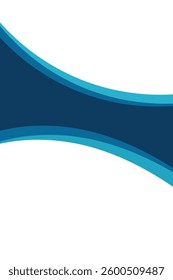 Blue and White Abstract Background with Curved Wave Design