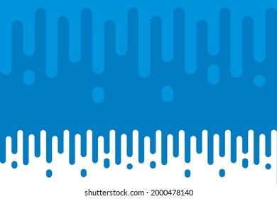 Blue and White Abstract Background with drop rounded lines illustration flat design style. Elegant Horizontal backdrop suitable for billboard, banner, presentation, poster etc