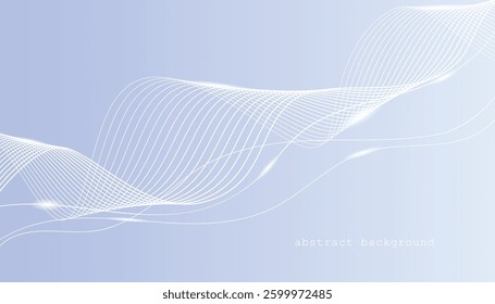 Blue and white abstract background with flowing wave lines. wave background. minimal texture. technology network background