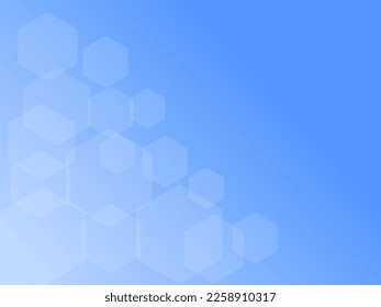 Fondo abstracto azul y blanco con patrón hexagonal 