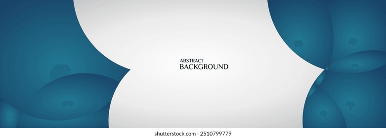 a blue and white abstract background with some shapes.