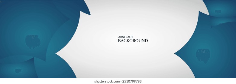 a blue and white abstract background with some shapes.
