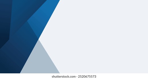 Fondo de Anuncio abstracto blanco azul, diseño de Formas geométricas. Ilustración vectorial
