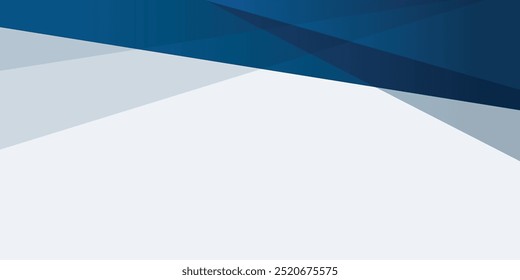 Fundo de banner abstrato branco azul, design de formas geométricas. Ilustração vetorial