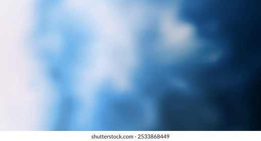 Textura de gradiente borrado abstrato azul e branco - Modelo de design criativo de fundo em larga escala - Fundo de vetor manchado, parecido com nuvens