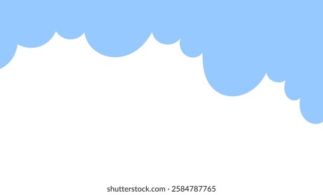 Blue and White Abstract Cloud Background, Minimalist Sky-Inspired Design, Ideal for Kids Graphics, Website Banners, Digital Art Projects, Social Media Headers