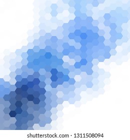 blue and white abstract geometric design. hexagonal background. layout for advertising