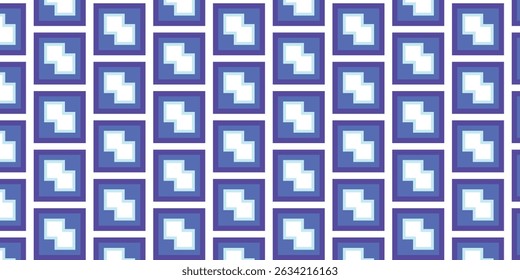 Blue And White Abstract Geometric Pattern with Repeating Rectangular Motifs