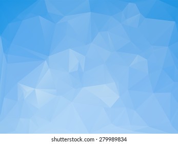 Blue white abstract geometric rumpled triangular low poly style vector illustration graphic background