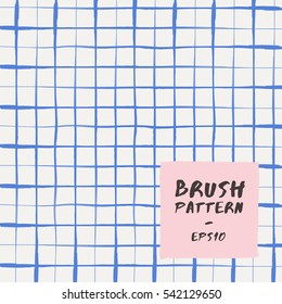 Blue and White Abstract Hand Drawn Pattern : Vector Illustration