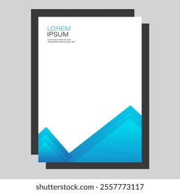 Blue and white abstract modern poster or vertical background vector set. A4 resolution polygonal elegant cover design for brochure, book, flyer, poster, background, banner, annual report presentation.