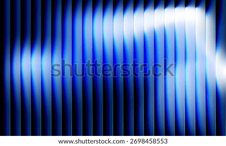 Blue and white abstract modern ribbed background with bright gradient. Vector illustration