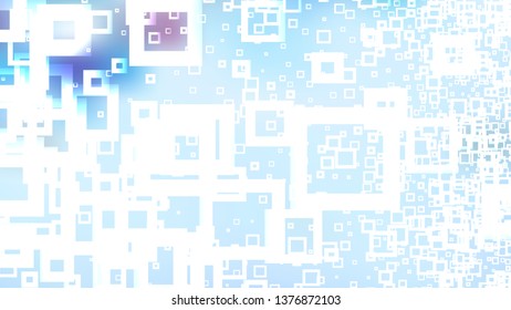 Blue and White Abstract Modern Square Background