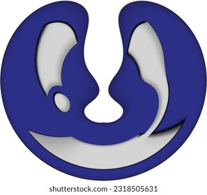 Blue and white abstract pattern flower logo shape is an unique transparent vector design ,great for decoration ,textile and fabric ,book cover, valentine gift and different website and print purpose